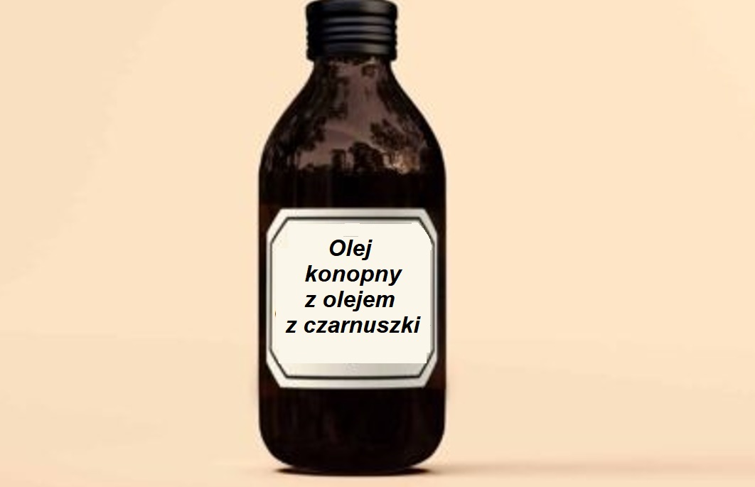 olej konopny z olejem z czarnuszki 250ml