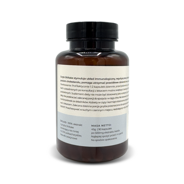 Grzyby Shiitake 90 kaps. 500mg