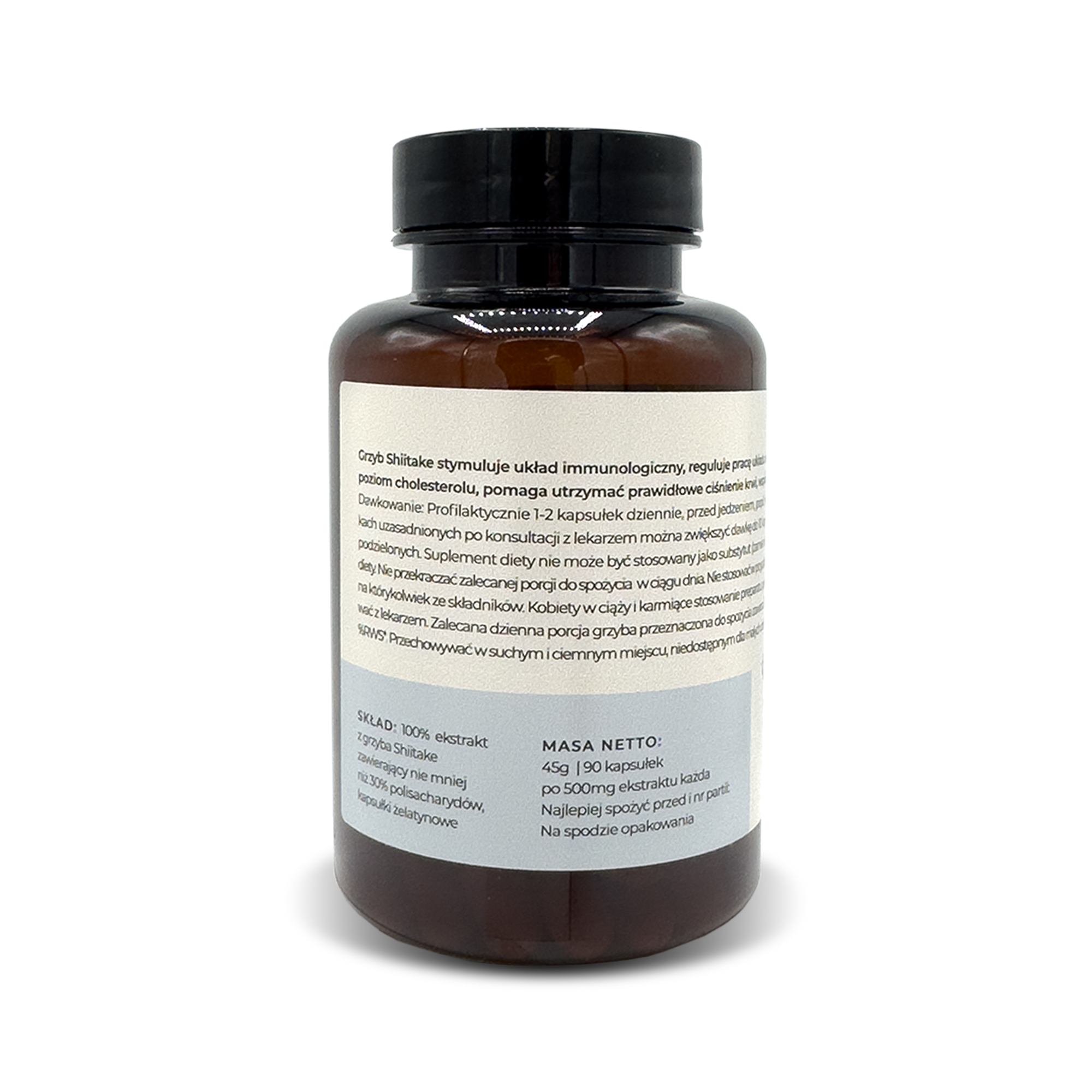 Grzyby Shiitake 90 kaps. 500mg