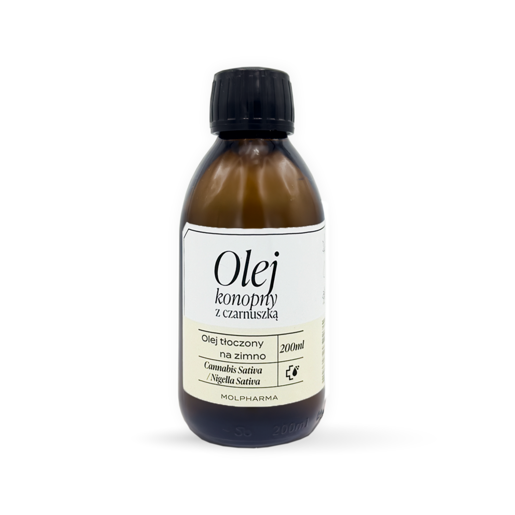 Olej konopny z olejem z czarnuszki 200ml