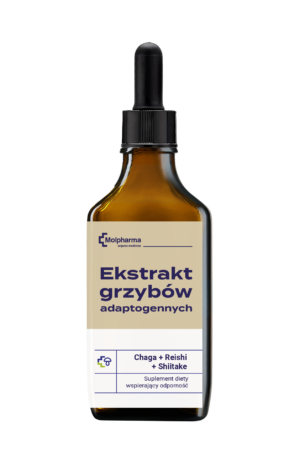 Ekstrakt płynny 3 grzybów adaptogennych Reishi, Chaga, Shiitake